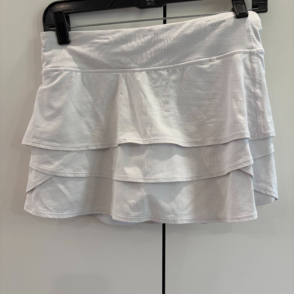 Athleta Girl Swing Skort Youth Size XL White Athletic Skirt Athleisure Casual
